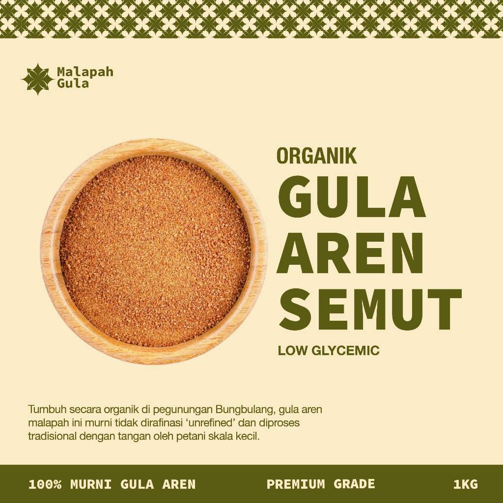 

Gula Aren Semut Organik Malapah Gula - 1kg