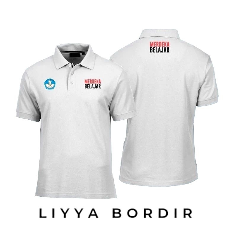 Kaos Polo Merdeka Belajar  Kaos Merdeka Belajar Bordir Kaos Polo Shirt Lengan Pendek