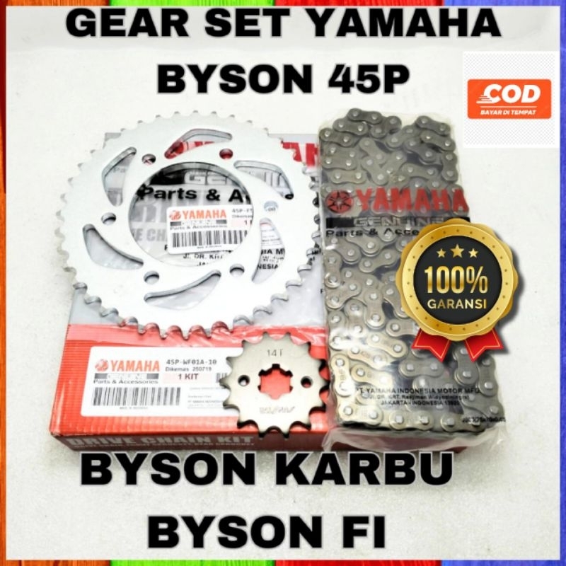 Gear set Byson karbu/injeksi/fi/ ORIGINAL lokal kode 45p