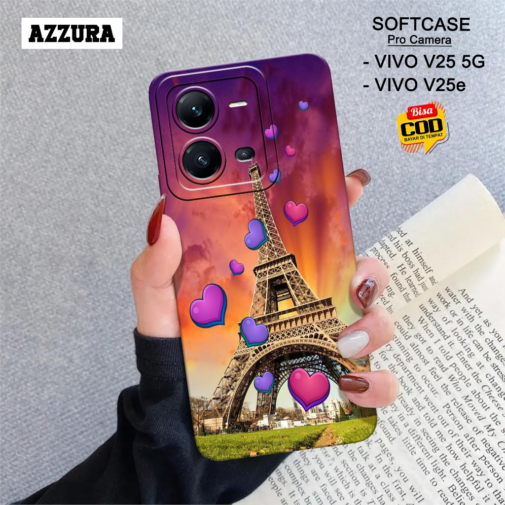AZZURA - Case Vivo V25 5G  /  V25e Terbaru - Fashion Case Paris - Kesing Hp Vivo V25 5G  /  V25e - C