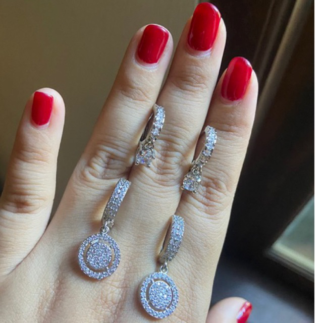 Anting xuping mirip emas putih