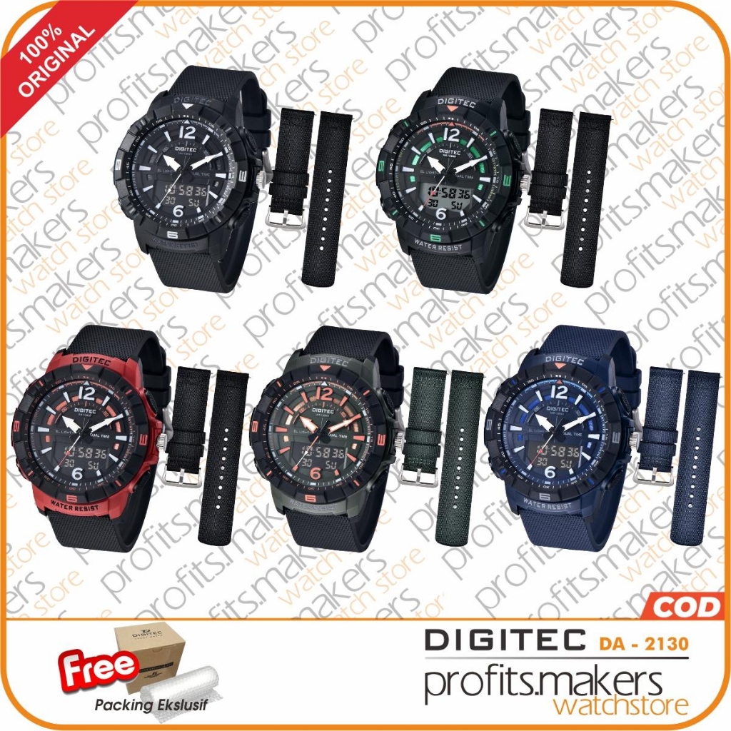 DIGITEC DA 2130 / DA-2130 / DA2130 / DG 2130 FREE Tali Watch Jam Tangan ORIGINAL