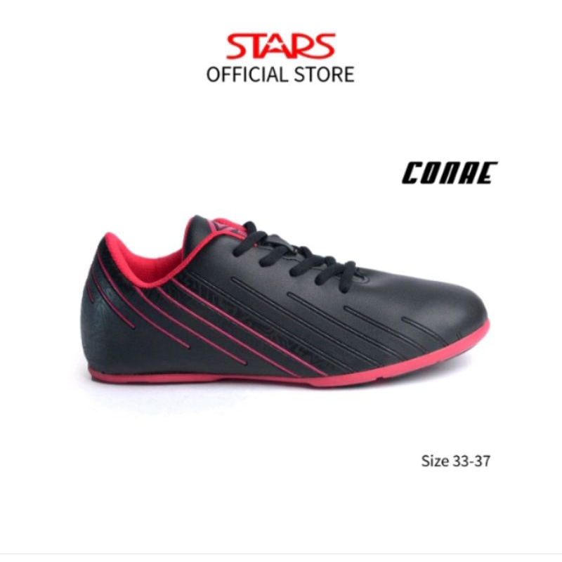 CONAE Sepatu Futsal Anak Laki-Laki Insight Hitam Merah