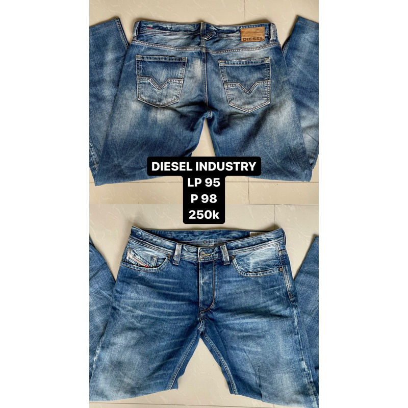 preloved DIESEL INDUSTRY fading jeans pria cowok second