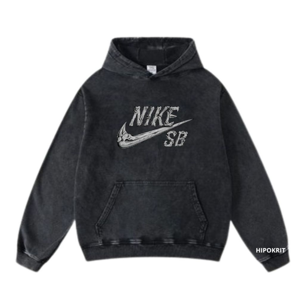 Nike Sweater Hoodie Black Washing