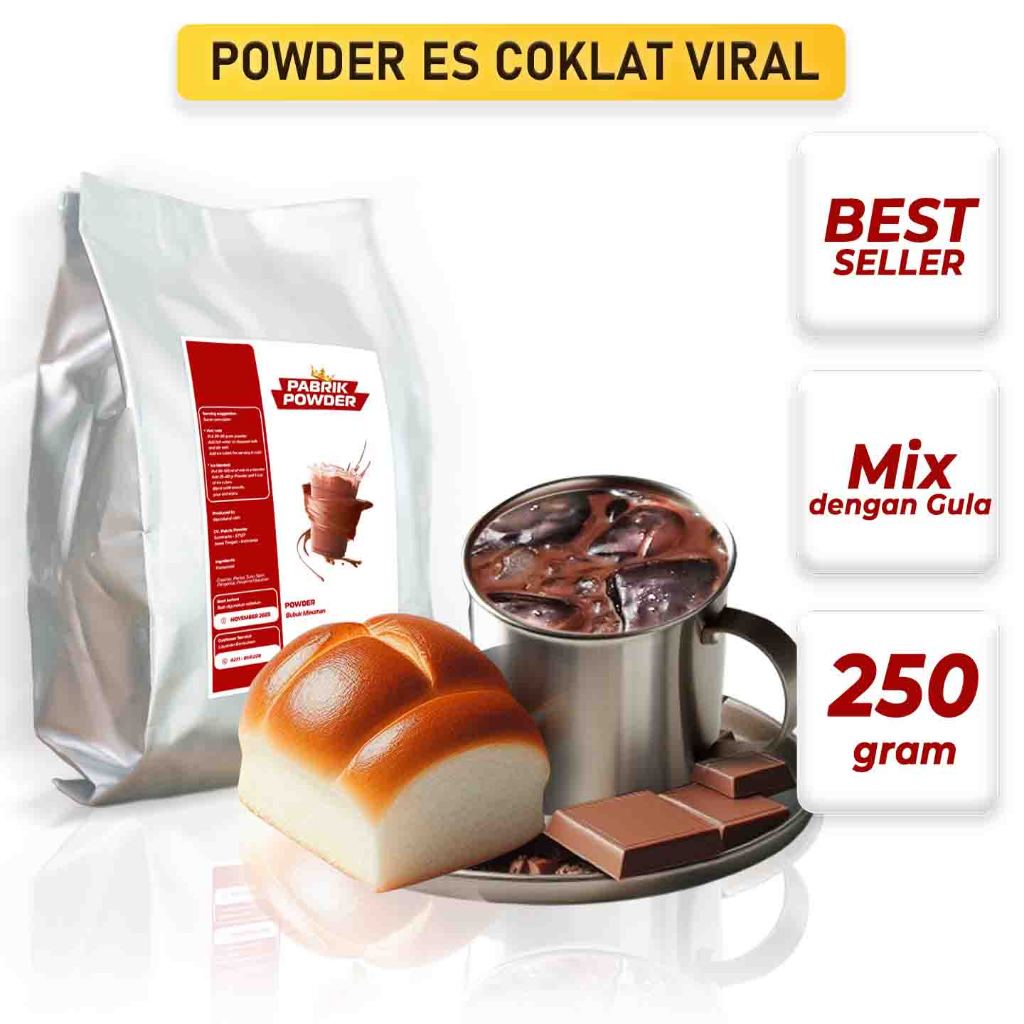 

Powder Es Coklat Viral 250 Gram - Grade 1, Minuman Bubuk , Chocolate Powder Drink, Coklat Roti