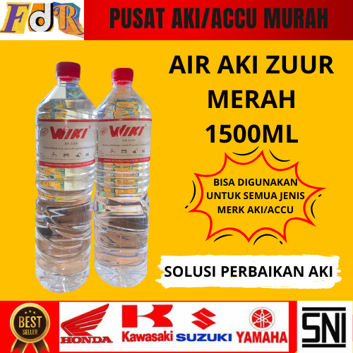 AIR ZUUR AKI/AKI ISI ULANG PERGANTIAN PERTAMA TERMURAH MERAH