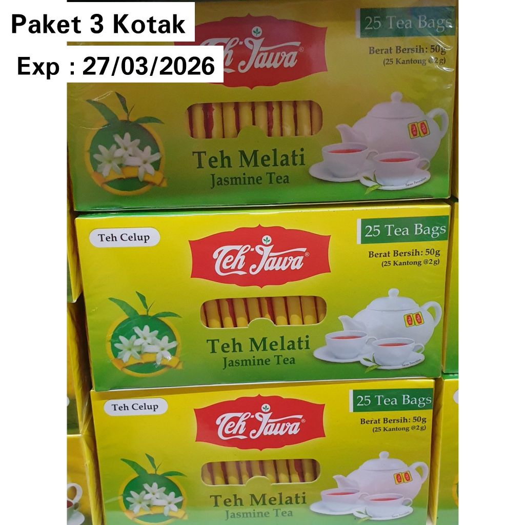 

PAKET 3 KOTAK Teh Jawa Jasmine Tea Amplop / Teh Melati Celup isi 25