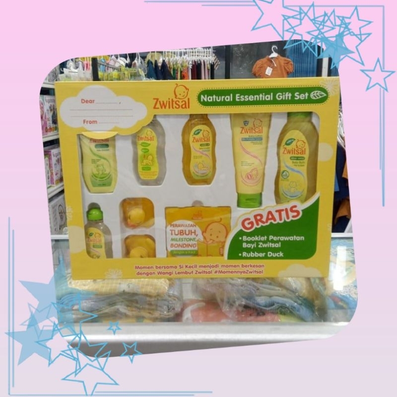 

Natural Essential Gift Set Box Set Bag Perlengkapan Mandi Bayi Sabun Bayi