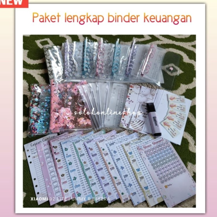 

5PCS ZIPLOCK PAKET LENGKAP BINDER BUDGETING BINDER KEUANGAN ART K5M5