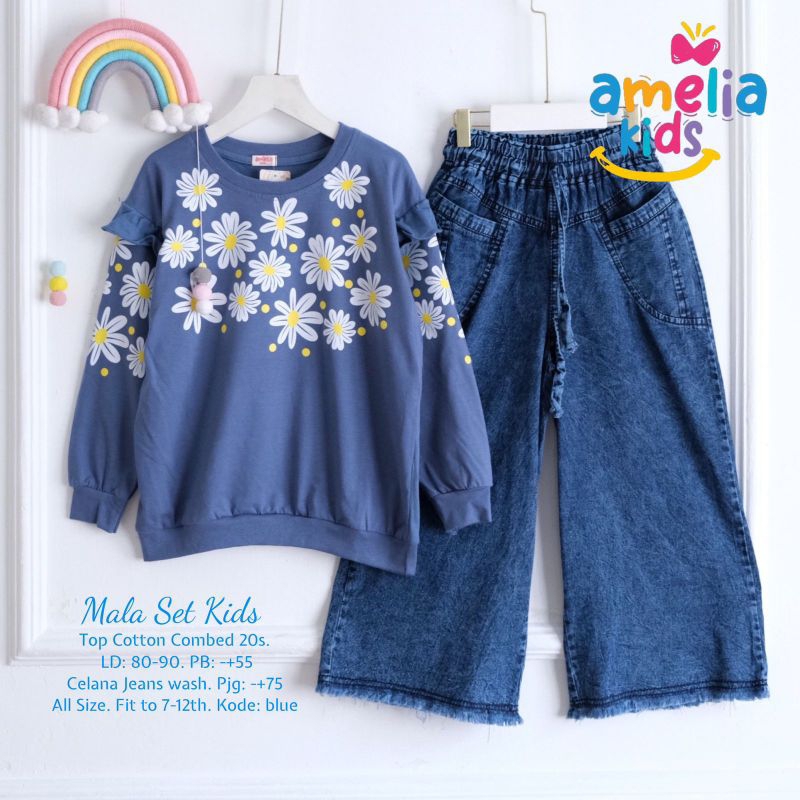 Mala set / istara set by amelia kids / setelan kids / setelan kulot anak
