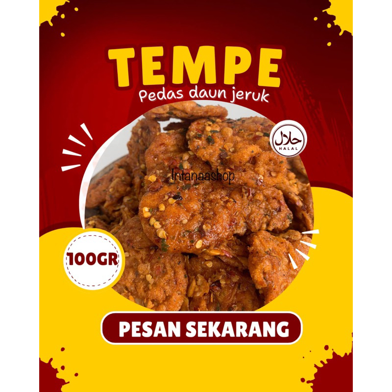 

Tempe krispi 100gr Pedas Daun jeruk Sultan Bandung