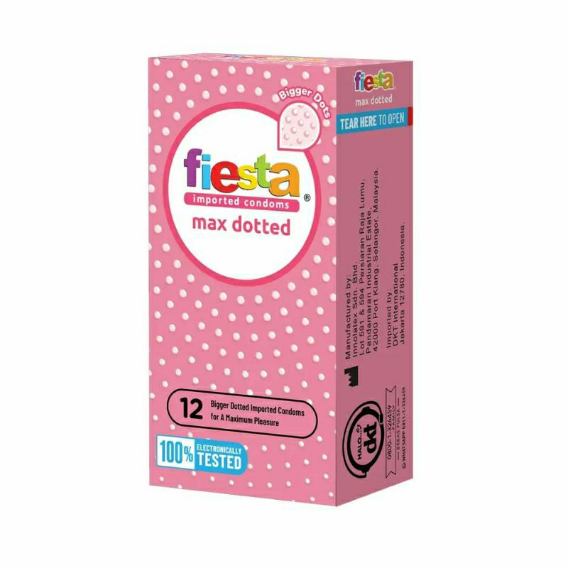 COD Kondom Fiesta Max Dotted isi 12  Pcs - Kondom Gerigi Terbaik / Fiesta Max Dotted Isi 12 Kondom P