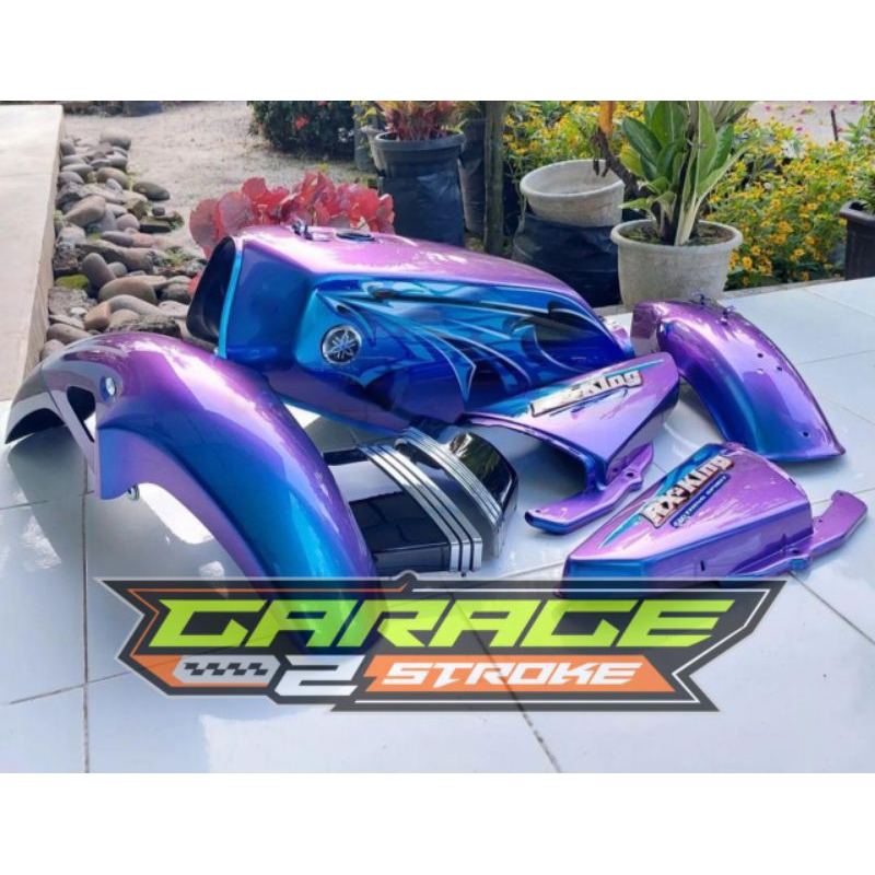 Tangki Tengki Bensin Yamaha RX-King RXk Dragon Bunglon Biru Ungu Tahun 2006