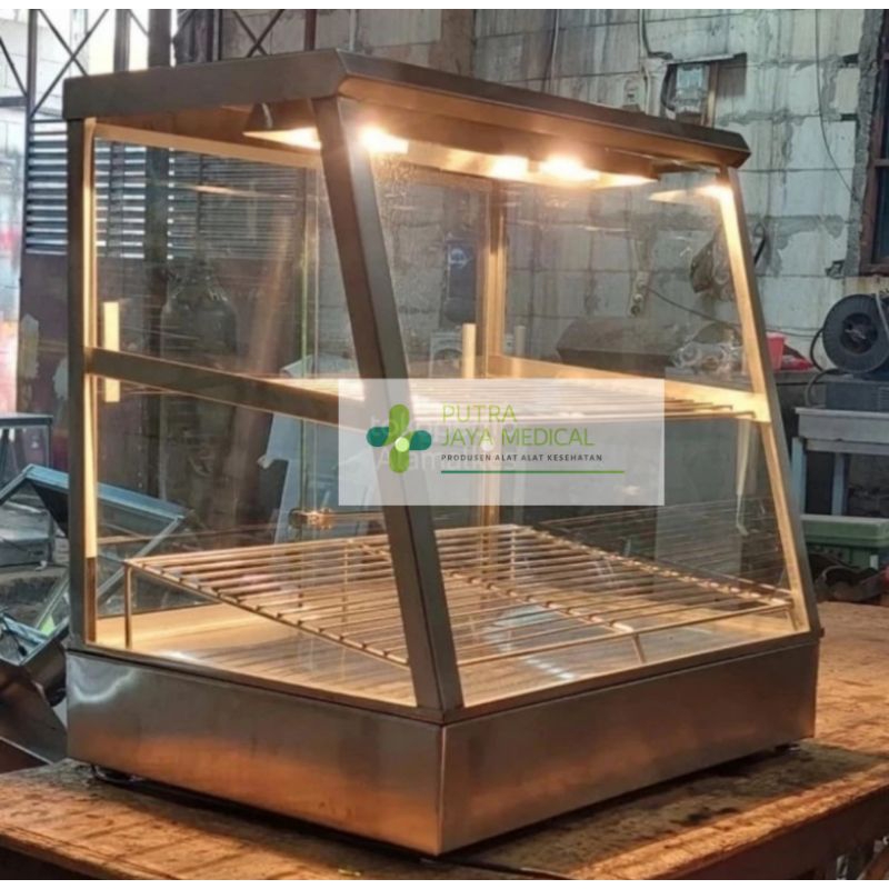 food display etalase warmer stainless / etalase chicken display / food warmer display Etalase chicke