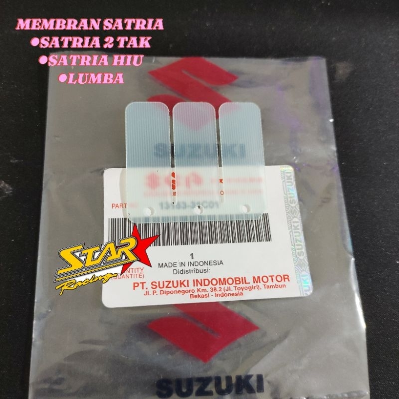Lidah Membran Plat Harmonika Satria 2 Tak Satria hiu