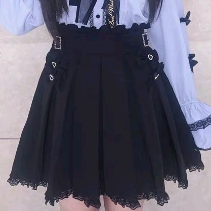 honeyL | japanese jirai kei ryousangata Bow Skirt Lace Pleated Skirt