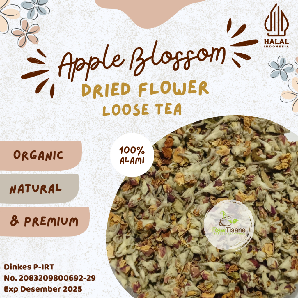 

RAW TISANE Apple Blossom Flower Tea / Teh Bunga Apel Isi 100 Gram