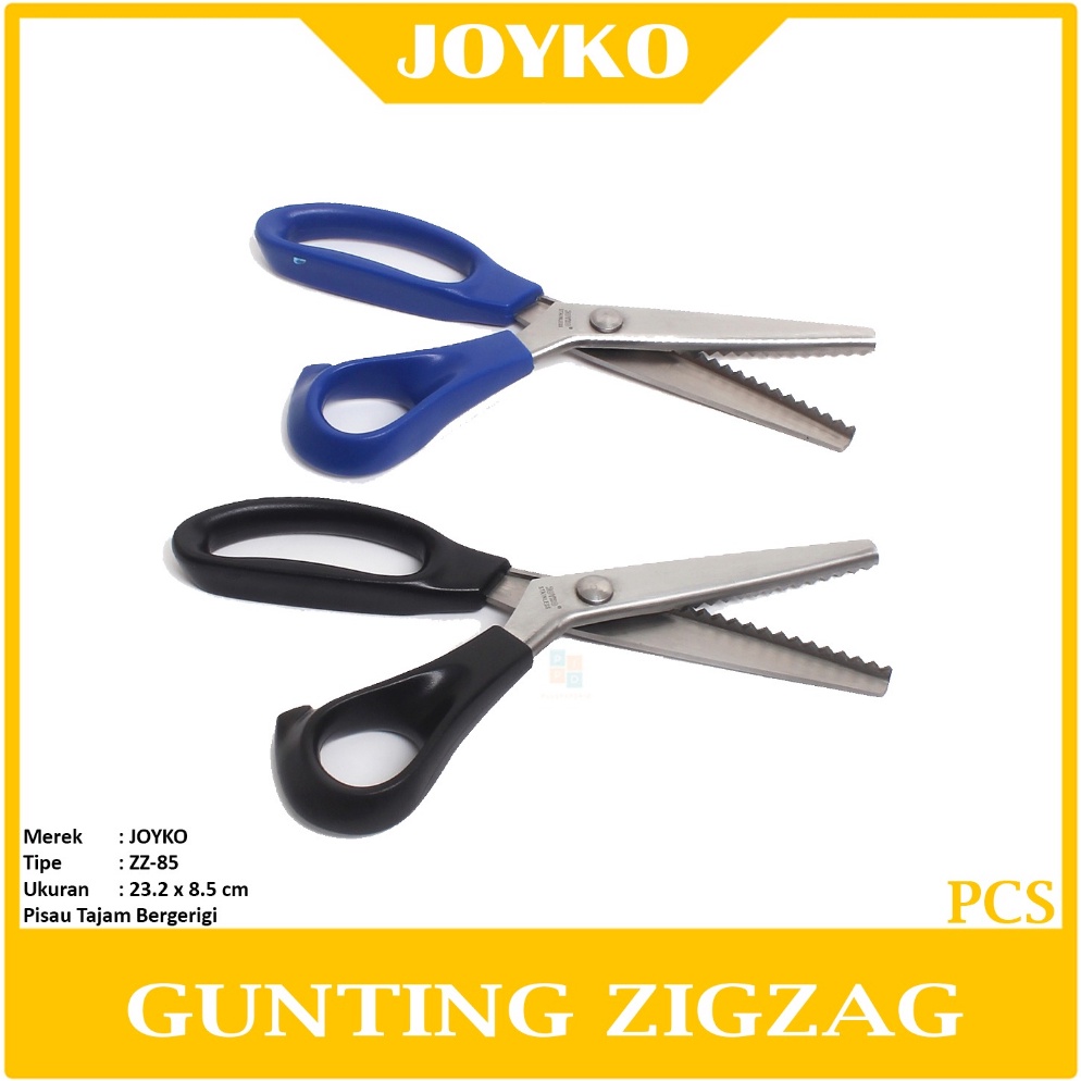 

JOYKO Gunting Zig Zag ZZ85 Gerigi Bewarna Pcs ART W1Y4