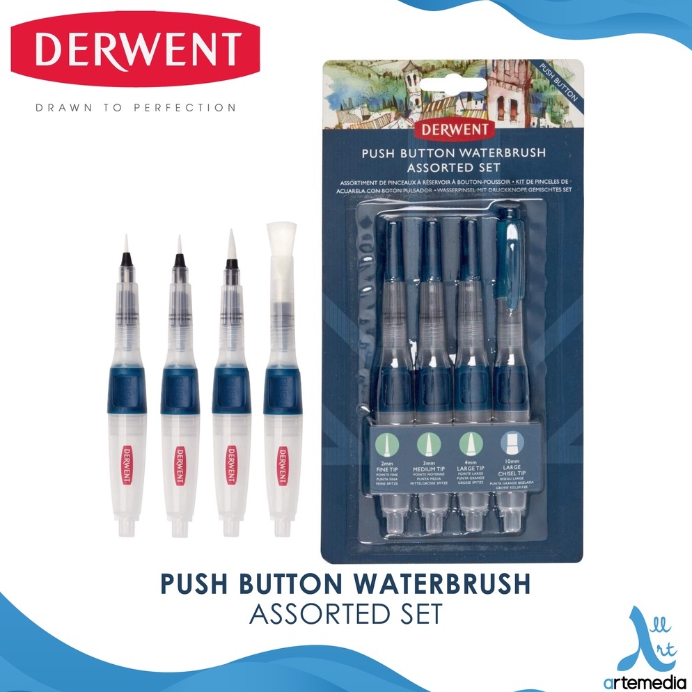 

Kuas Lukis Derwent Push Button Waterbrush Assorted Set ART Y8W7