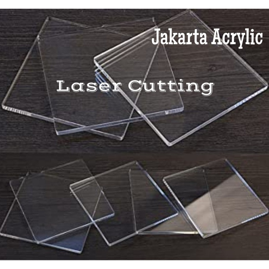 

Acrylic 5mm 3x3cm Laser Cutting Akrilik Bening Clear ART H9P5