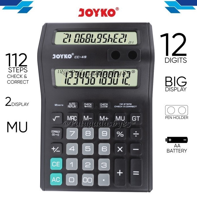 

Kalkulator Joyko CC49 12 Digits 2 Display 1 Biji Calculator Joyko CC49 Joyko CC 49 CC49 ART E8S3