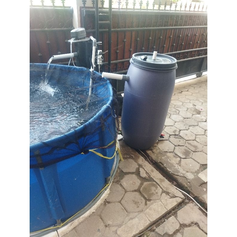 tong filter kolam ikan koi, nila, lele, lobster uk150L