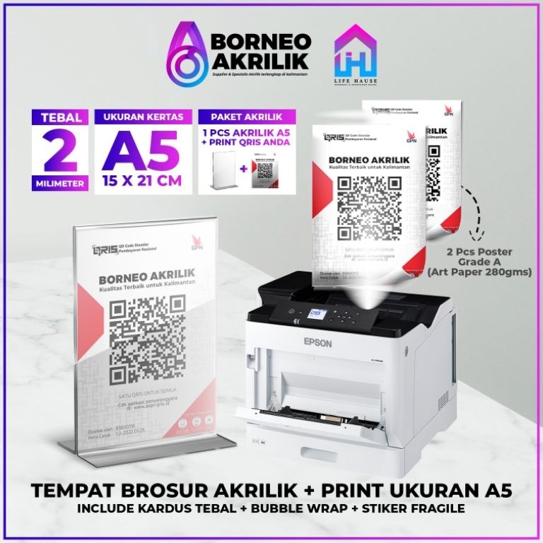 

AKRILIK QRIS A5 CETAK QRIS PRINT KERTAS DESAIN CUSTOM PERCETAKAN BANJARMASIN AKRILIK STAND A5 WADAH BROSUR AKRILIK PERLENGKAPAN USAHA PRINTER BORNEO AKRILIK DILEMASHOP INDONESIA LIFEHAUSE INDONEDIA ART U9T9