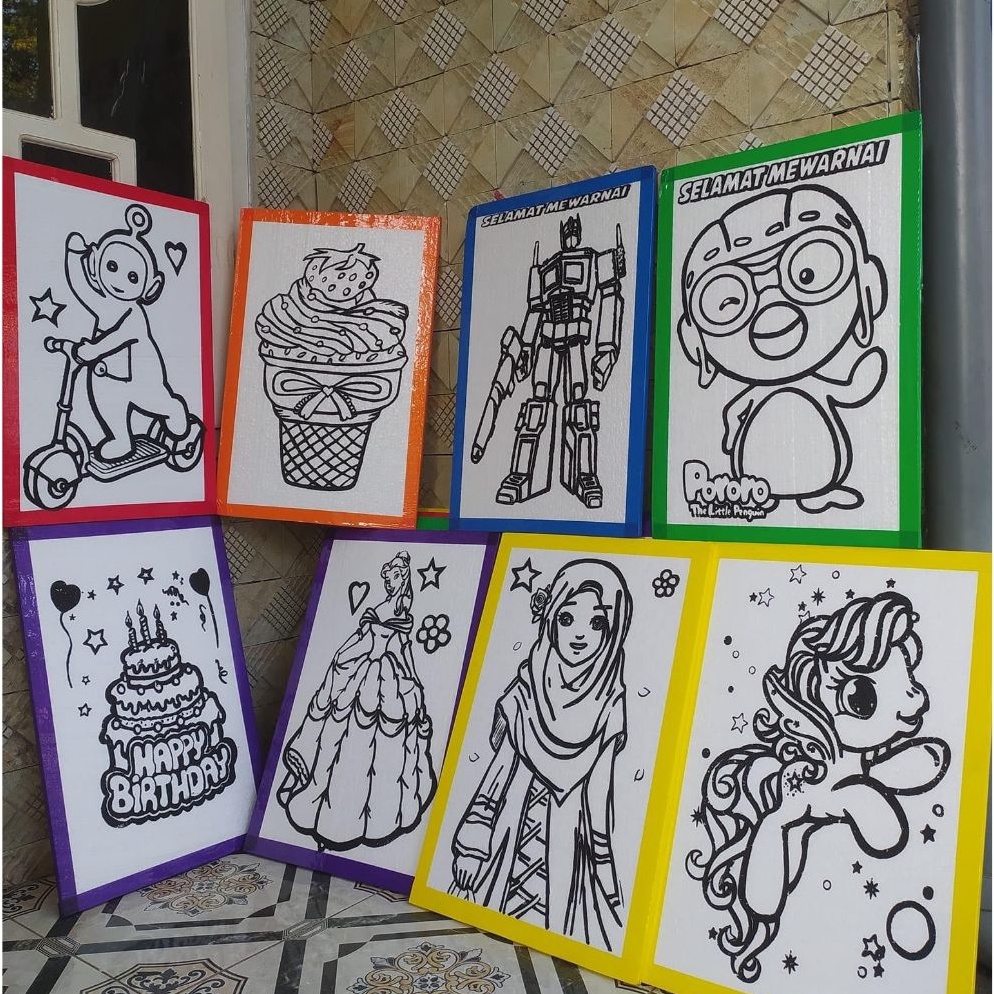

5pcs Lis Lakban Sterofoam Lukis 33x5 Paket Mewarnai Gabus 33x5 ART Q1H6