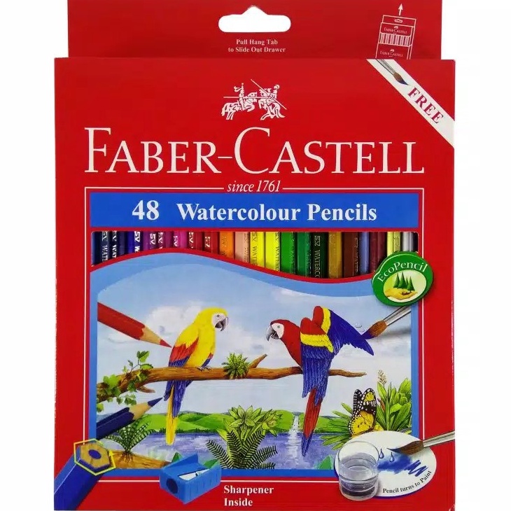 

Pensil Warna Faber Castell 48 Water colour Free Kuas dan Rautan ART I7W4