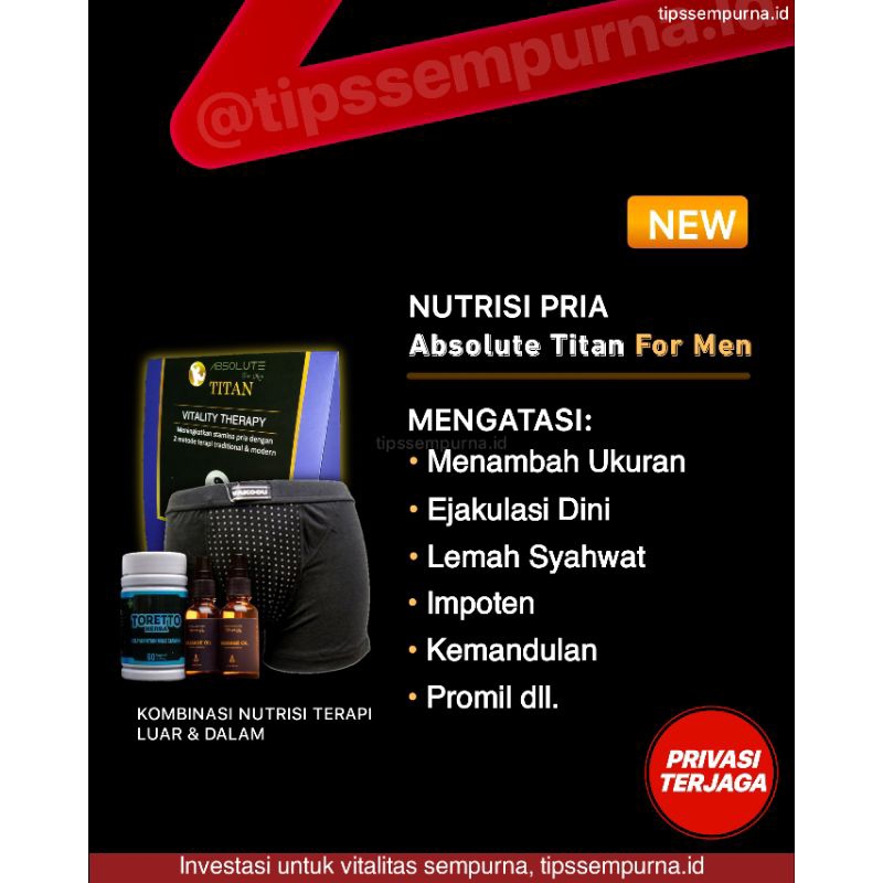 Vitamin Abs Titan Oil For Men untuk Daya Tahan Tubuh Pria