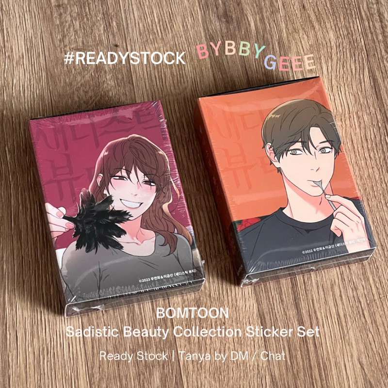 [ READY STOCK ] BOMTOON Sticker Collection Set 새디스틱 뷰티 / Sadistic Beauty by Woo Yeonhui BL Manhwa We