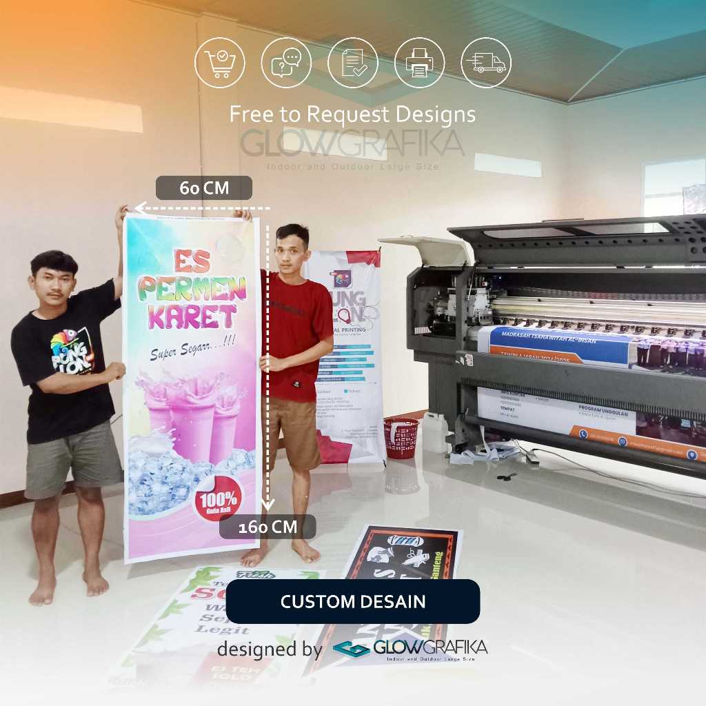 Banner Spanduk Es Permen Karet Reques Desain A