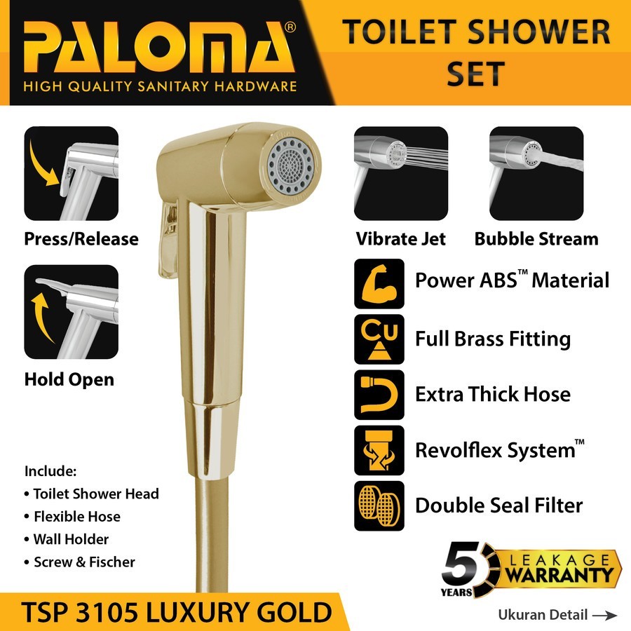 PALOMA TSP 3105 TOILET SHOWER JET WASHER GOLD SHOWER CEBOK SEMPROTAN