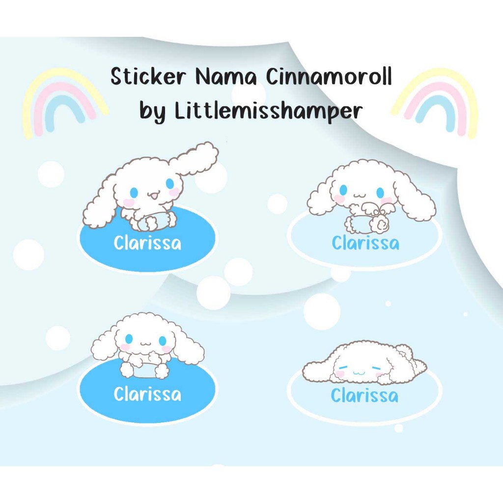 

( 1 set 70- 80 pcs ) Stiker nama anti air buku cute kawaii for girl kuromi hello kitty mermaid
