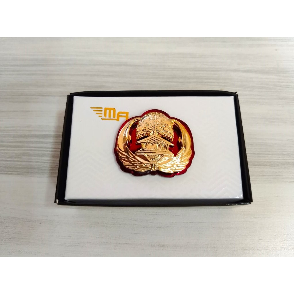 PIN KORPRI PAKU AKRILIK MIKA MERAH BREVET BRIVET KORPRI PAKU AKRILIK MIKA WING PIN