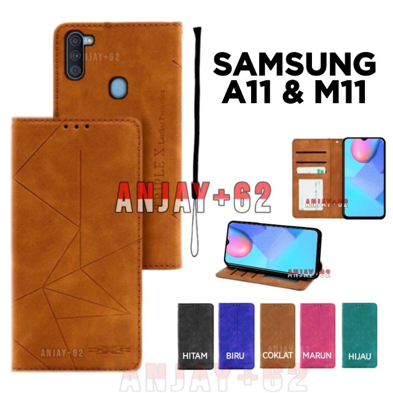 FLIP CASE SAMSUNG A11 M11 CASING DOMPET MAGNET