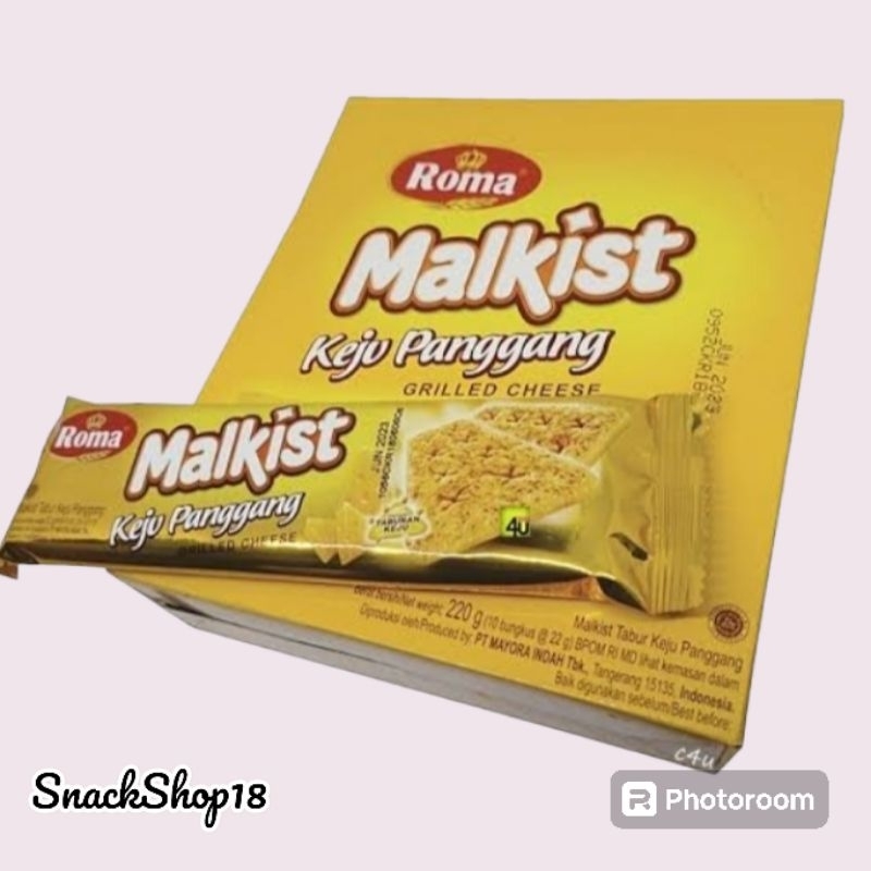 

Roma malkist keju panggang | 1 box isi 10 Bungkus