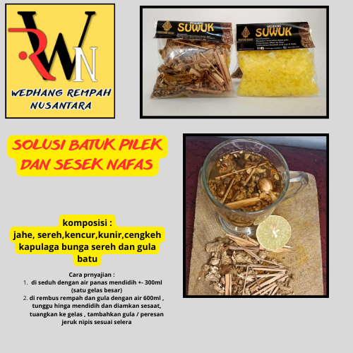 

OBAT BATUKPILEK DAN SESAK NAFAS, WEDANG HERBAL NUSANTARA