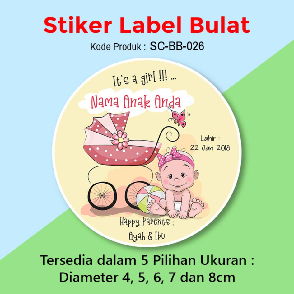 

STIKER LABEL KELAHIRAN STICKER SOUVENIR AQIQAH AKIKAH BABY SHOWER