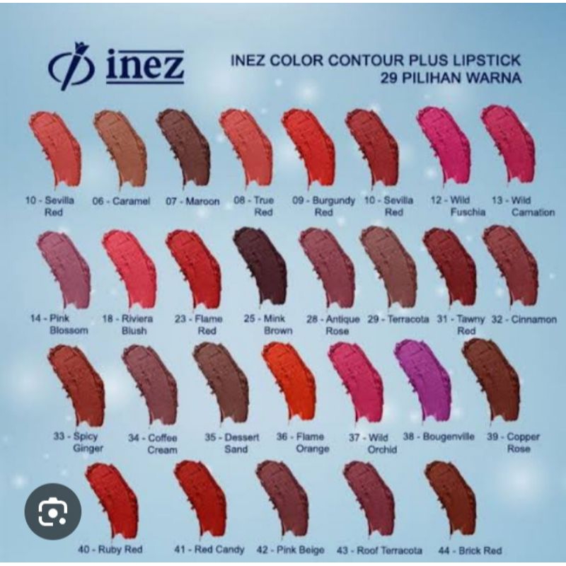 Lipstik color countur plus Inez cosmetic