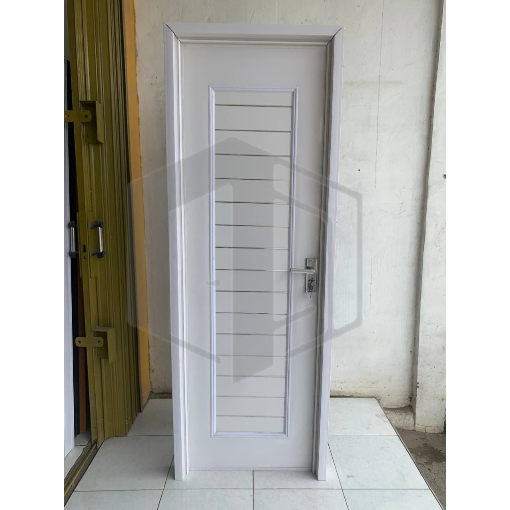 Pintu Kamar Mandi PVC My Door Full Panel Dengan Kunci Engkol Elegan Minimalis Harga Ekonomis