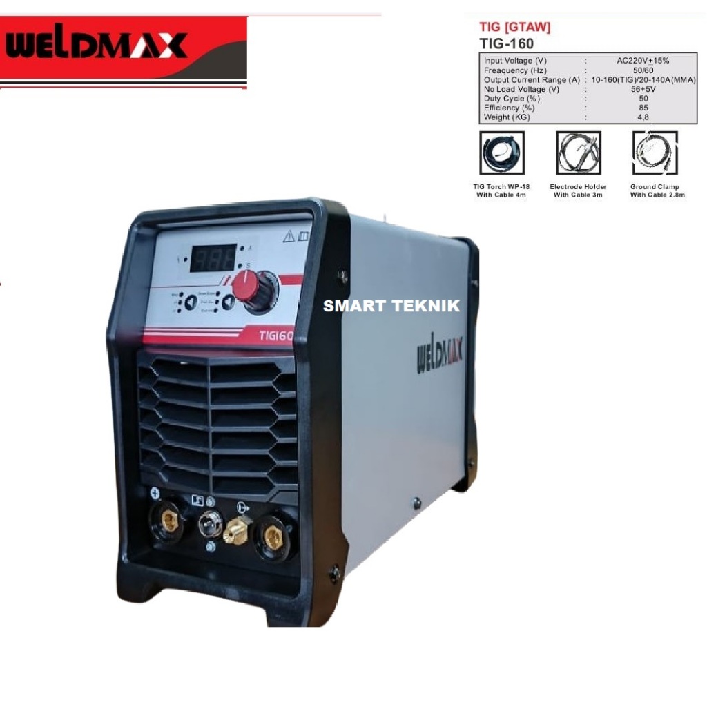 MESIN LAS TIG OTOMATIS 160A WELDMAX MESIN LAS ARGON LAS STAINLESS LAS TIG 160A