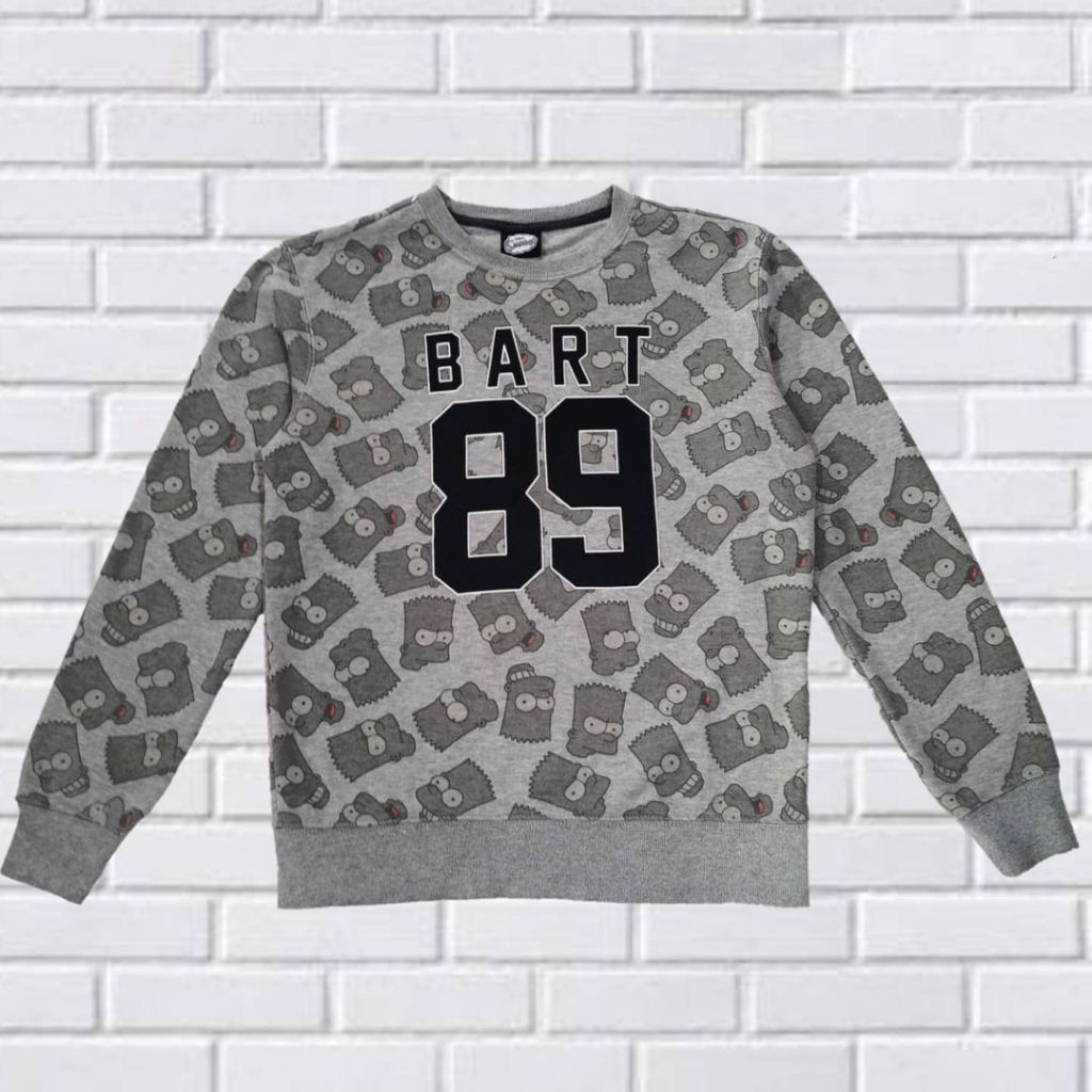 CREWNECK BART SIMPSON FULL OVER PRINT SIZE M (SECOND BRANDED) CN0028
