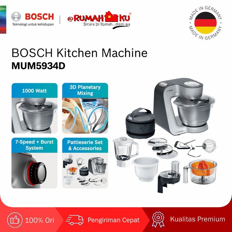 Bosch MUM59343 Mesin Dapur Silver