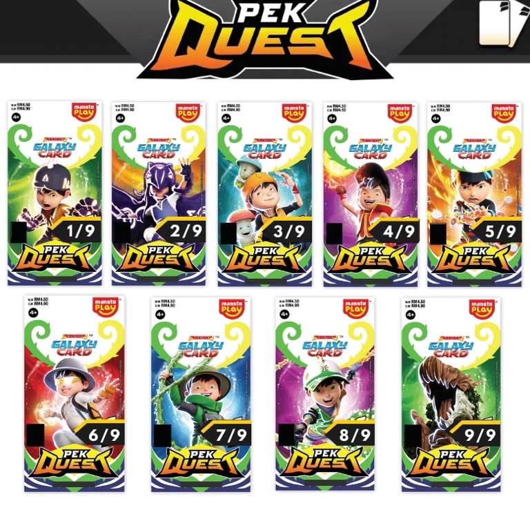 Pek Quest Single Packet  BoBoiBoy Galaxy Card Kad Pek Quest 223 ART H2S6
