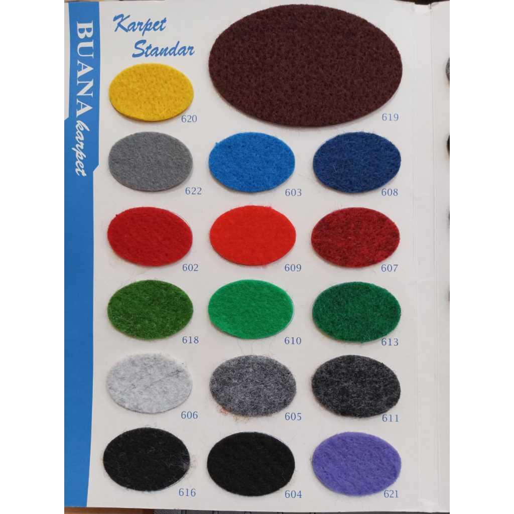 Karpet Bludru Polos Meteran BUANA Karpet Pameran Buana ukuran Rol 2x30meter / Ketebalan 2,5mm untuk 