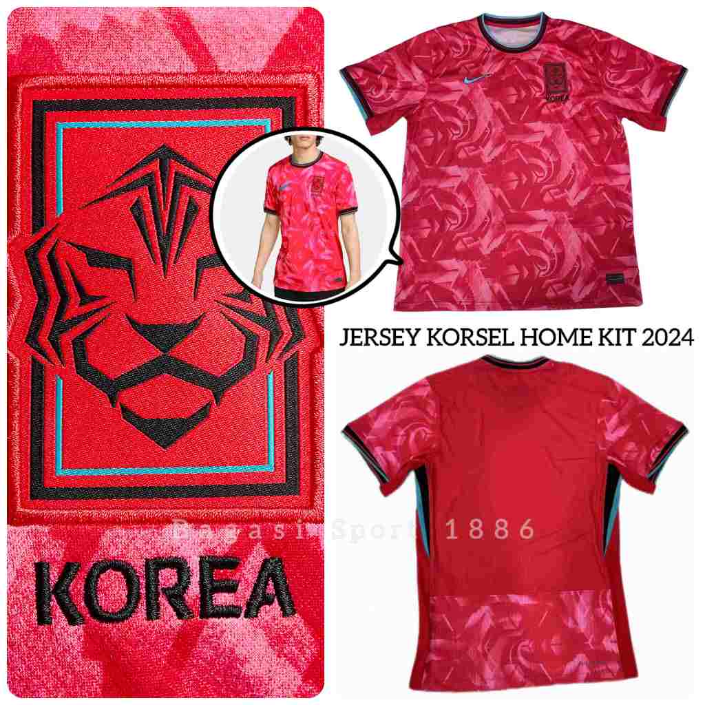 Jersey Baju Bola Negara Korea Selatan Korsel Home Kit Kandang Piala Asia Dunia 2024 2025 New Shirt I
