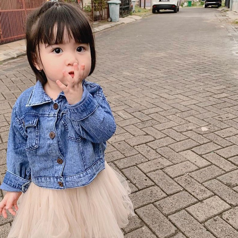 Jaket Jeans Anak Perempuan 1  6 tahun  Jaket Levis Anak Cewek ART JE4