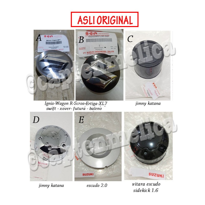 ORI Tutup Ban Dop Dob As Roda Tengah Suzuki Ertiga Ignis Karimun Wagon R SCROS XL7 Swift Xover Karim